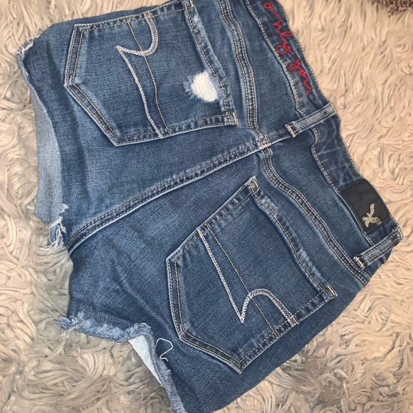 American Eagle jean shorts. Size 0. - Picture 3 of 5